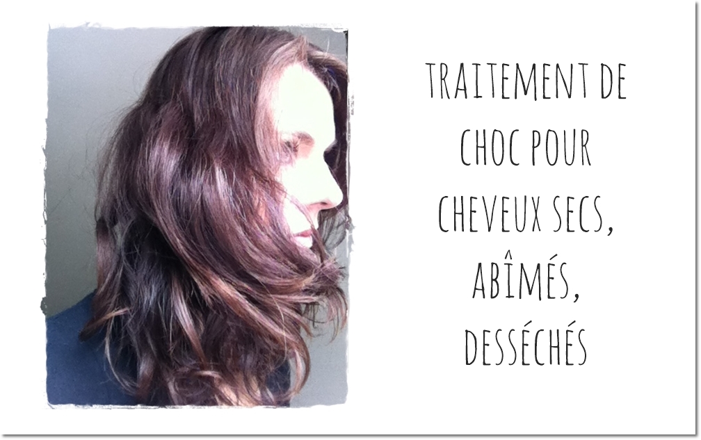 Traitement de choc pour cheveux secs, abîmés, desséchés